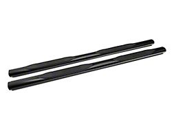 Barricade 4-Inch Oval Straight End Running Boards; Black (99-13 Sierra 1500 Extended Cab, Crew Cab)