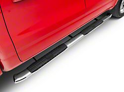 Barricade Pinnacle 4-Inch Oval Bent End Side Step Bars; Stainless Steel (19-24 RAM 1500 Crew Cab)