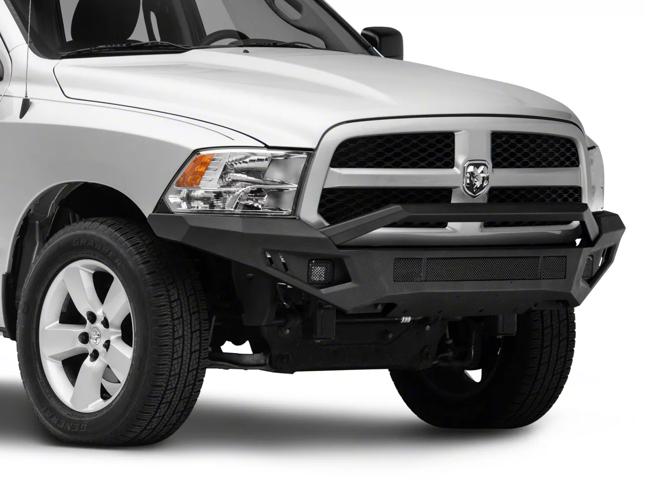 Barricade RAM 1500 HD Off-Road Front Bumper with LED Fog Lights R109951 ...