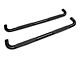 RedRock 4 Inch Oval Bent End Side Step Bars; Black (19-22 Sierra 1500 Crew Cab)