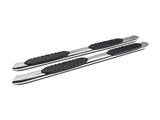 Barricade 5-Inch Oval Bent End Side Step Bars; Stainless Steel (19-24 Sierra 1500 Double Cab)