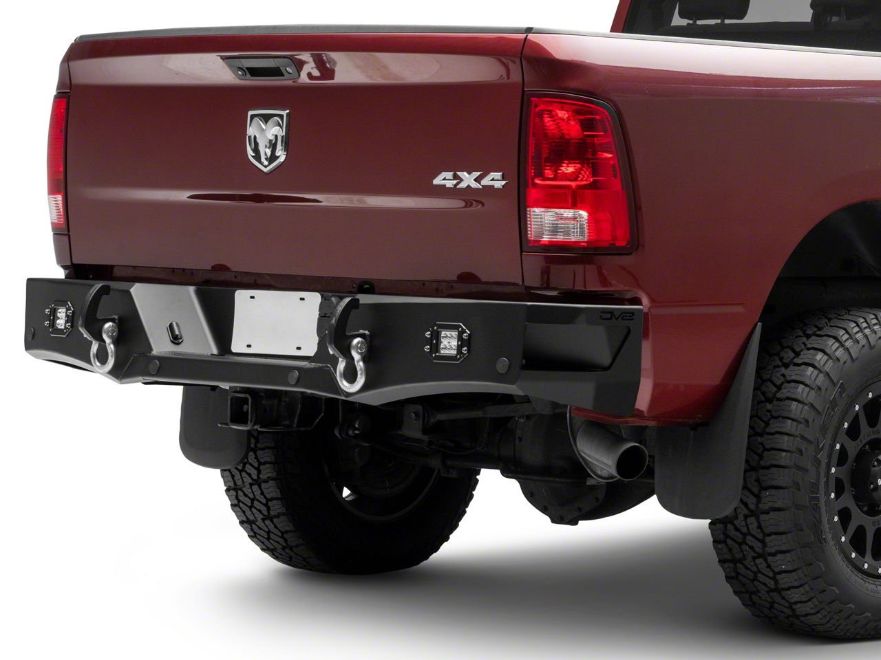 DV8 Offroad RAM 2500 Steel Rear Bumper RBDR2-03 (10-24 RAM 2500) - Free ...