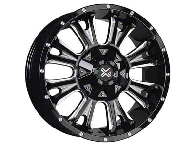 DX4 Wheels RENEGADE Gloss Black Milled 8-Lug Wheel; 20x9; 12mm Offset (03-09 RAM 2500)