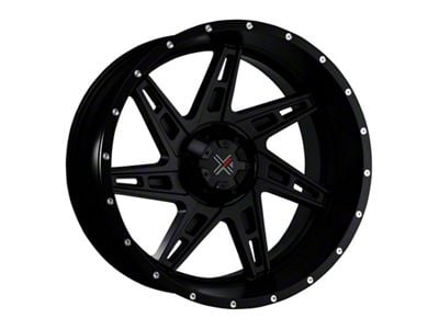 DX4 Wheels SKULL Flat Black 8-Lug Wheel; 22x11.5; -40mm Offset (03-09 RAM 2500)