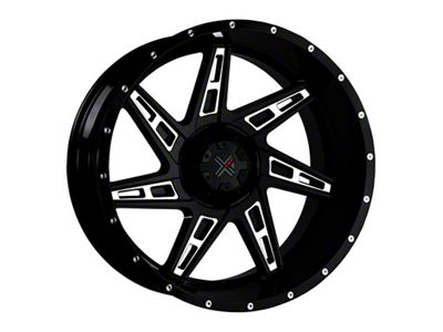 DX4 Wheels SKULL Gloss Black Milled 8-Lug Wheel; 20x11.5; -40mm Offset (03-09 RAM 2500)