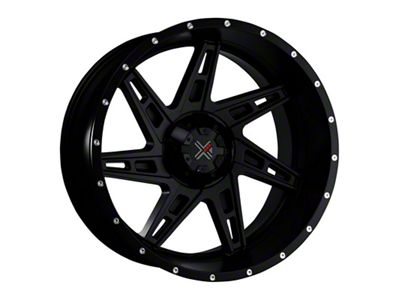 DX4 Wheels SKULL Flat Black 8-Lug Wheel; 22x11.5; -40mm Offset (03-09 RAM 3500 SRW)