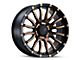 DX4 Wheels OCTANE Flat Black with Bronze Shadow 6-Lug Wheel; 20x9; 10mm Offset (04-08 F-150)