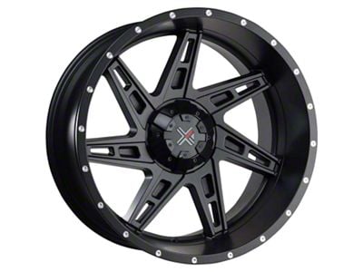 DX4 Wheels SKULL Flat Black 6-Lug Wheel; 22x11.5; -40mm Offset (04-08 F-150)