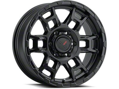 DX4 Wheels Beast Flat Black 6-Lug Wheel; 17x8.5; -18mm Offset (07-13 Sierra 1500)