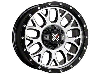 DX4 Wheels GEAR Flat Black Machined 6-Lug Wheel; 17x8.5; -6mm Offset (07-13 Sierra 1500)