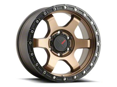 DX4 Wheels NITRO Frozen Bronze with Black Lip 6-Lug Wheel; 17x8.5; 0mm Offset (07-13 Sierra 1500)