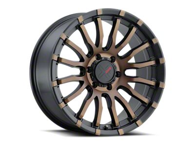 DX4 Wheels OCTANE Flat Black with Bronze Shadow 6-Lug Wheel; 20x9; 10mm Offset (07-13 Sierra 1500)