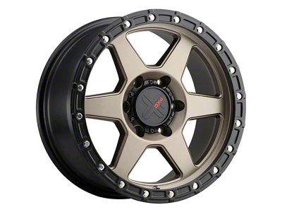 DX4 Wheels RECON Matte Bronze with Black Ring 6-Lug Wheel; 17x8.5; 10mm Offset (07-13 Sierra 1500)