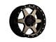 DX4 Wheels RECON Matte Bronze with Black Ring 6-Lug Wheel; 17x8.5; -6mm Offset (07-13 Sierra 1500)