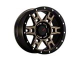 DX4 Wheels TERRAIN Matte Bronze with Black Ring 6-Lug Wheel; 17x8.5; 10mm Offset (07-13 Sierra 1500)