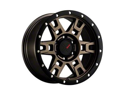 DX4 Wheels TERRAIN Matte Bronze with Black Ring 6-Lug Wheel; 17x8.5; -6mm Offset (07-13 Sierra 1500)