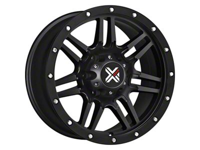 DX4 Wheels 7S Flat Black 6-Lug Wheel; 17x8.5; -6mm Offset (07-13 Silverado 1500)
