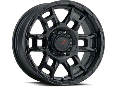 DX4 Wheels Beast Flat Black 6-Lug Wheel; 17x8.5; 0mm Offset (07-13 Silverado 1500)