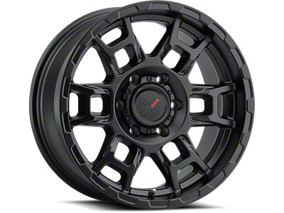 DX4 Wheels Beast Flat Black 6-Lug Wheel; 17x8.5; -18mm Offset (07-13 Silverado 1500)