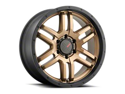 DX4 Wheels DYNO Frozen Bronze with Black Lip 6-Lug Wheel; 20x9; 10mm Offset (07-13 Silverado 1500)