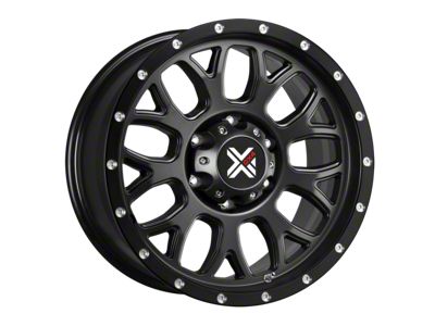 DX4 Wheels GEAR Flat Black 6-Lug Wheel; 17x8.5; -6mm Offset (07-13 Silverado 1500)