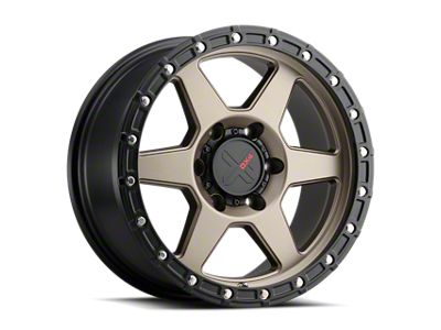 DX4 Wheels RECON Matte Bronze with Black Ring 6-Lug Wheel; 18x9; 18mm Offset (07-13 Silverado 1500)