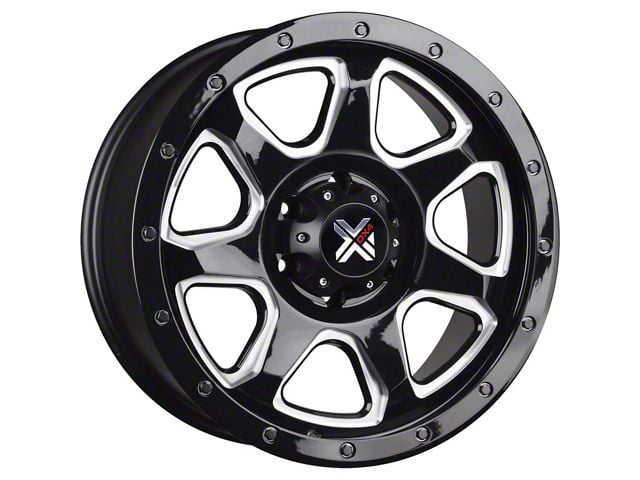 DX4 Wheels STORM Gloss Black Milled 6-Lug Wheel; 20x9; 10mm Offset (07-13 Silverado 1500)
