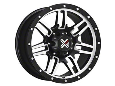 DX4 Wheels 7S Flat Black Machined 6-Lug Wheel; 17x8.5; -6mm Offset (07-14 Tahoe)