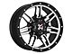 DX4 Wheels 7S Flat Black Machined 6-Lug Wheel; 17x8.5; -6mm Offset (07-14 Tahoe)