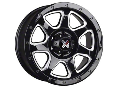 DX4 Wheels STORM Gloss Black Milled 6-Lug Wheel; 20x9; 10mm Offset (09-14 F-150)