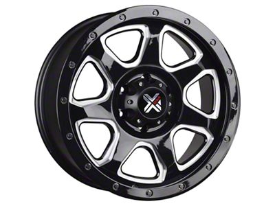 DX4 Wheels STORM Gloss Black Milled 5-Lug Wheel; 20x9; 10mm Offset (09-18 RAM 1500)