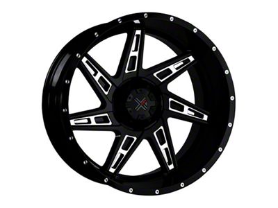 DX4 Wheels SKULL Gloss Black Milled 8-Lug Wheel; 20x11.5; -40mm Offset (10-18 RAM 2500)