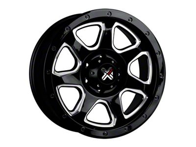 DX4 Wheels STORM Gloss Black Milled 8-Lug Wheel; 20x9; 10mm Offset (10-18 RAM 2500)