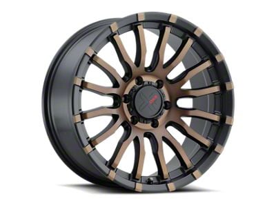 DX4 Wheels OCTANE Flat Black with Bronze Shadow 6-Lug Wheel; 20x9; 10mm Offset (14-18 Sierra 1500)