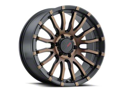 DX4 Wheels OCTANE Flat Black with Bronze Shadow 6-Lug Wheel; 20x9; 10mm Offset (14-18 Silverado 1500)