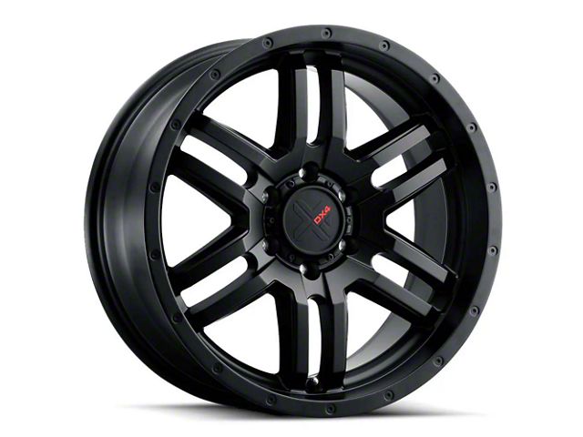 DX4 Wheels DYNO Flat Black 6-Lug Wheel; 20x9; 10mm Offset (15-20 F-150)