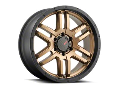 DX4 Wheels DYNO Frozen Bronze with Black Lip 6-Lug Wheel; 20x9; 10mm Offset (15-20 Yukon)