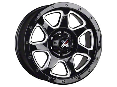 DX4 Wheels STORM Gloss Black Milled 6-Lug Wheel; 20x9; 10mm Offset (15-20 Yukon)