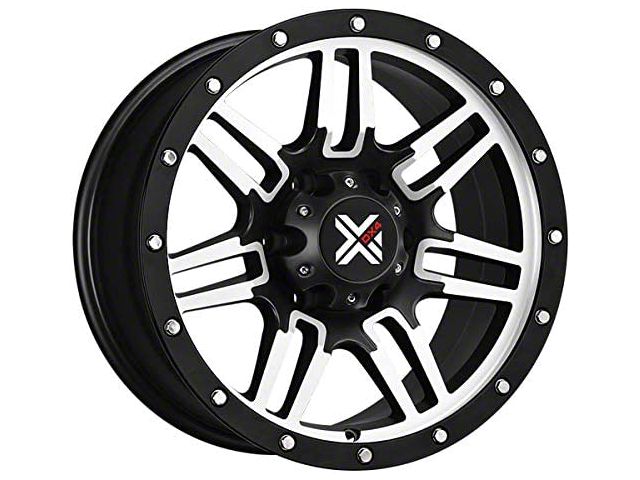 DX4 Wheels 7S Flat Black Machined 6-Lug Wheel; 17x8.5; 18mm Offset (2024 Ranger)