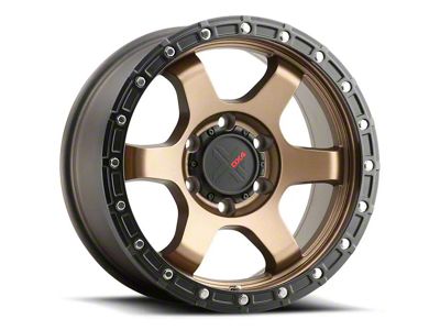 DX4 Wheels NITRO Frozen Bronze with Black Lip 6-Lug Wheel; 16x8; -10mm Offset (2024 Ranger)