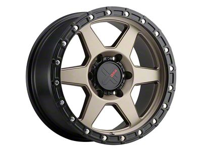 DX4 Wheels RECON Matte Bronze with Black Ring 6-Lug Wheel; 16x8; -6mm Offset (2024 Ranger)