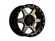 DX4 Wheels RECON Matte Bronze with Black Ring 6-Lug Wheel; 17x8.5; -6mm Offset (2024 Ranger)