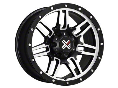 DX4 Wheels 7S Flat Black Machined 5-Lug Wheel; 17x8.5; -6mm Offset (94-01 RAM 1500)