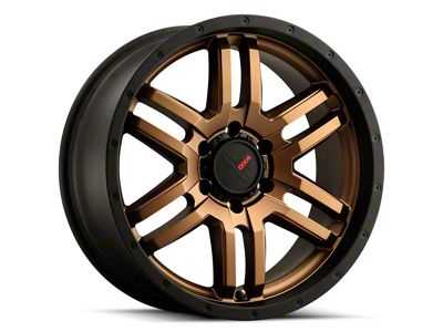 DX4 Wheels DYNO Frozen Bronze with Black Lip 5-Lug Wheel; 20x9; 10mm Offset (94-01 RAM 1500)