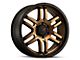 DX4 Wheels DYNO Frozen Bronze with Black Lip 5-Lug Wheel; 20x9; 10mm Offset (94-01 RAM 1500)