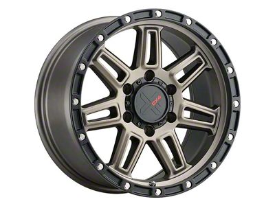 DX4 Wheels Rebel Matte Bronze with Black Ring 5-Lug Wheel; 20x9; 10mm Offset (94-01 RAM 1500)