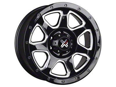 DX4 Wheels STORM Gloss Black Milled 5-Lug Wheel; 20x9; 10mm Offset (94-01 RAM 1500)