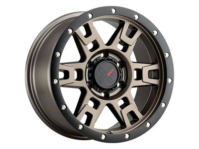 DX4 Wheels Terrain Matte Bronze with Black Ring 5-Lug Wheel; 20x9; 10mm Offset (94-01 RAM 1500)