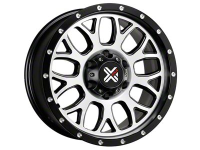 DX4 Wheels GEAR Flat Black Machined 6-Lug Wheel; 17x8.5; -6mm Offset (99-06 Sierra 1500)