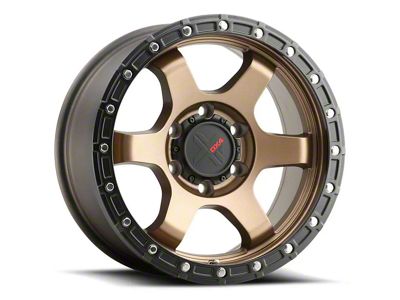 DX4 Wheels NITRO Frozen Bronze with Black Lip 6-Lug Wheel; 17x8.5; -18mm Offset (99-06 Sierra 1500)